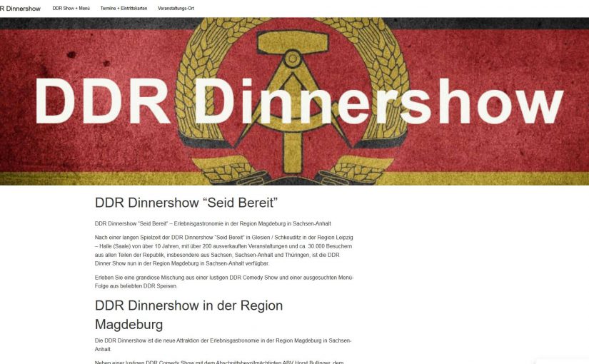 DDR Dinnershow: Die Erlebnisgastronomie, die Geschichte zum Leben erweckt