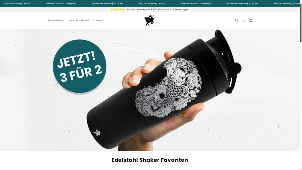 Edelstahl Shaker